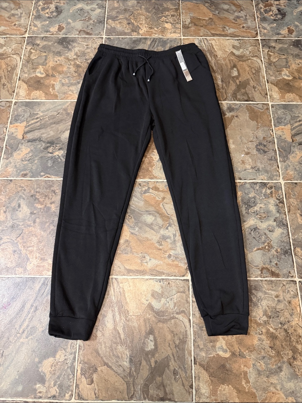 Women's Black Drawstring Jogger Pants - Comfortable Casual Wear
